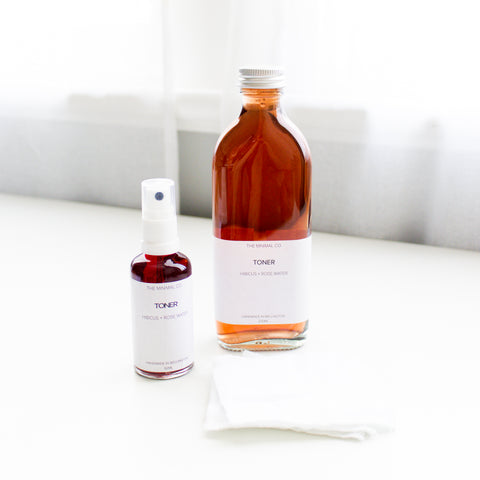 Hibiscus & Rose Toner with Reusable Cotton rounds