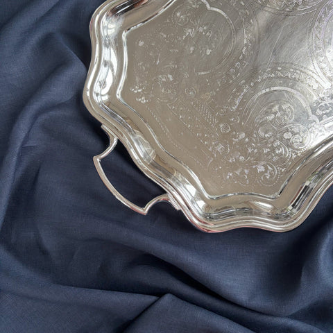 Amalia Engraved Silver Tray