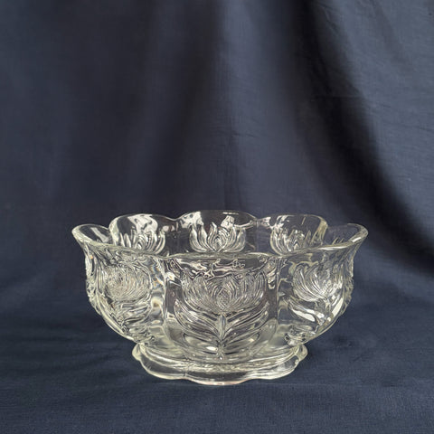 Fleur Pressed Glass Bowl