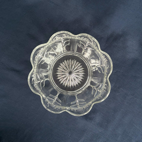 Fleur Pressed Glass Bowl