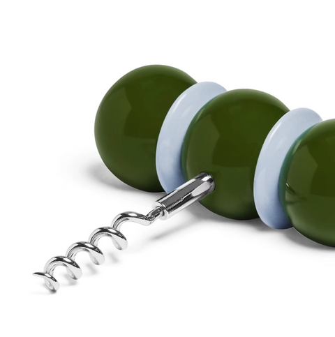 Khaki Green & Pale Denim Bobbon Corkscrew
