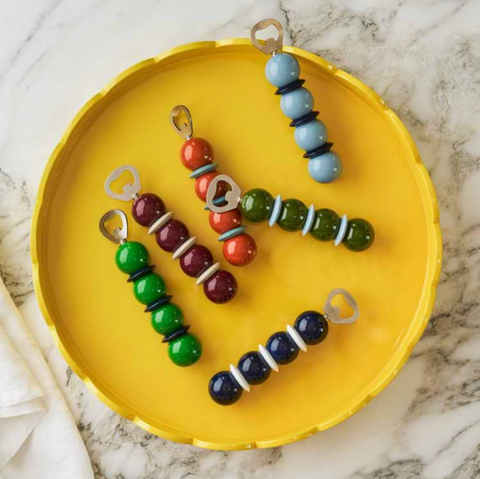 Pale Denim & Navy Bobbon Bottle Opener