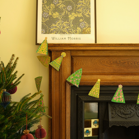 Midcentury Trees Sewn Garland