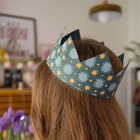 Blue Paper Crowns