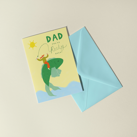Reely Great Fishing Dad Card