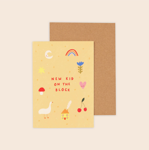 New Kid on the Block Baby Card