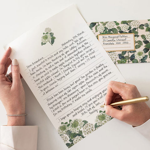 Hydrangea A4 Writing Pad