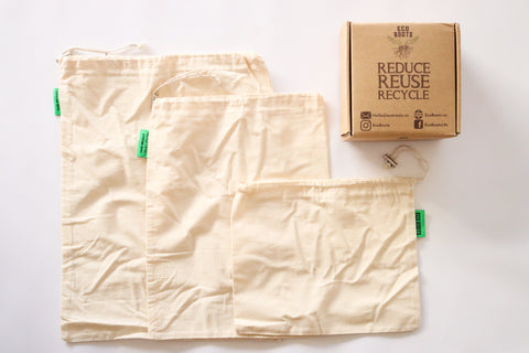 Reusable Cotton Produce Bag Set
