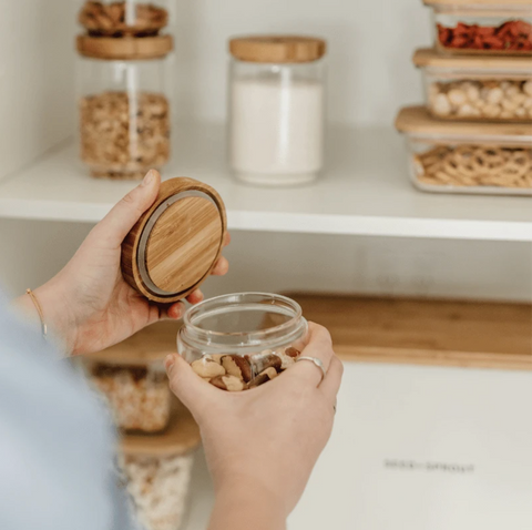 Glass & Bamboo Byron Pantry Jars