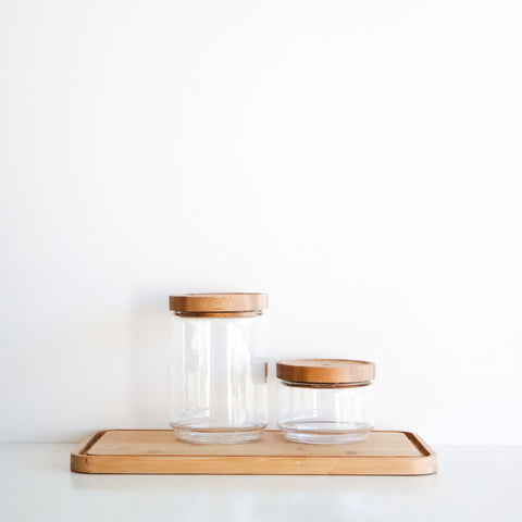 Glass & Bamboo Byron Pantry Jars